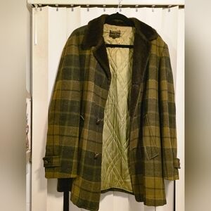PENDLETON 40s～50s vintage check wool coat batting Men